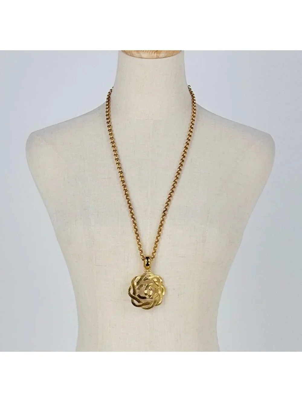 Chanel Necklace CC Logo Gold Plated